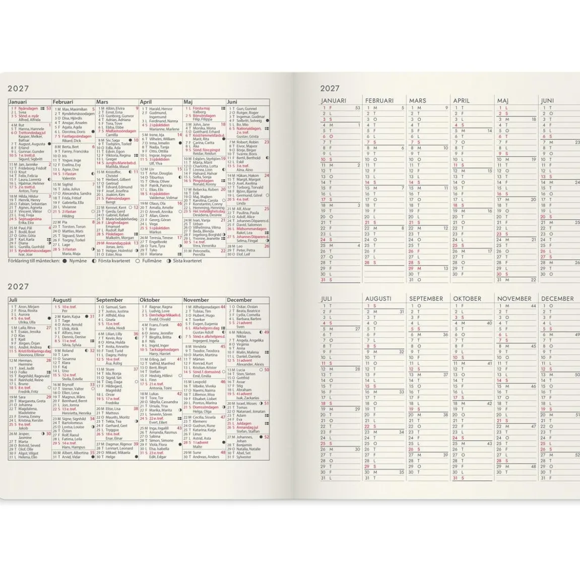 Almanacka Burde 5965 Agency Forma DeLuxe 2027 Brun