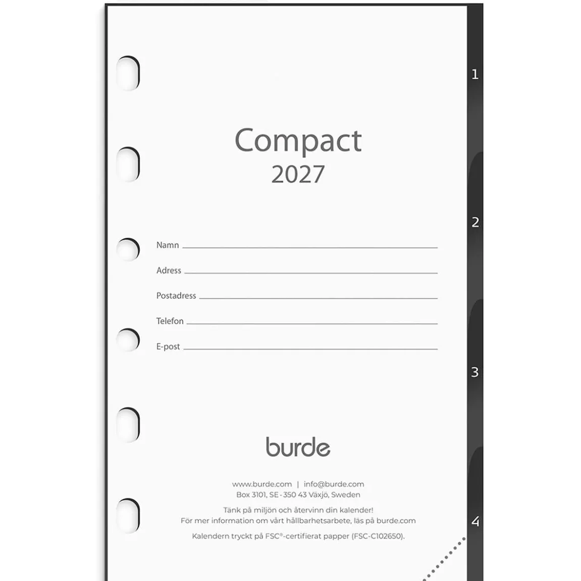 Almanacka Burde 4200 Compact Grundsats 2027