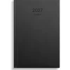 Almanacka Burde 5880 Dagbok Konstläder Inbunden 2027 Svart