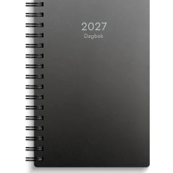 Almanacka Burde 1023 Dagbok PP-plast 2027 Svart