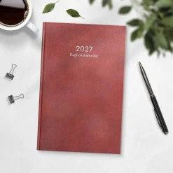 Almanacka Burde 1087 Dagbokskalender Inbunden 2027 Röd