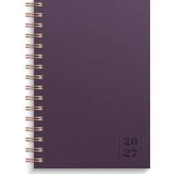 Almanacka Burde 5641 Dagbok Textile 2027 Lila