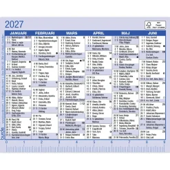 Almanacka Burde 3135 Kalenderkort 2027