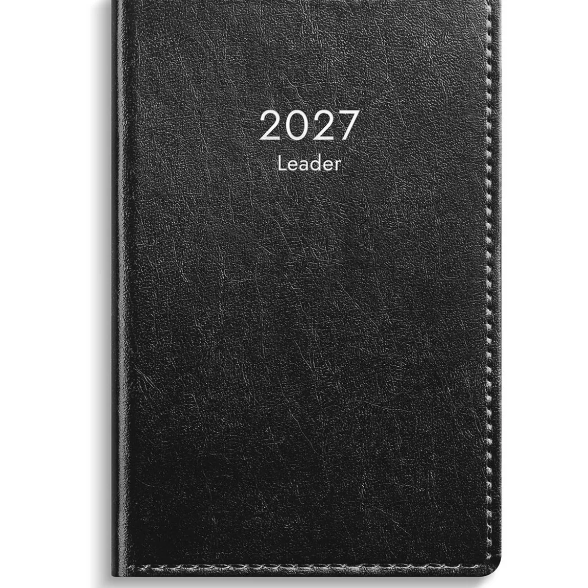 Almanacka Burde 3331 Leader Konstläder inbunden 2027 Svart
