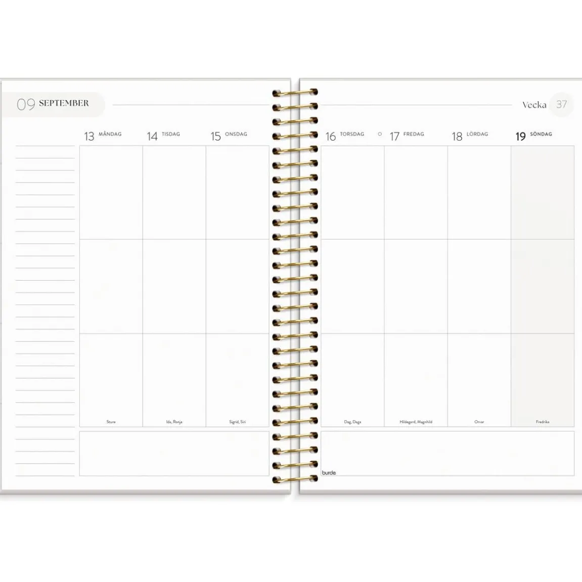 Almanacka Burde 1229 Life Organizer 2027 A5