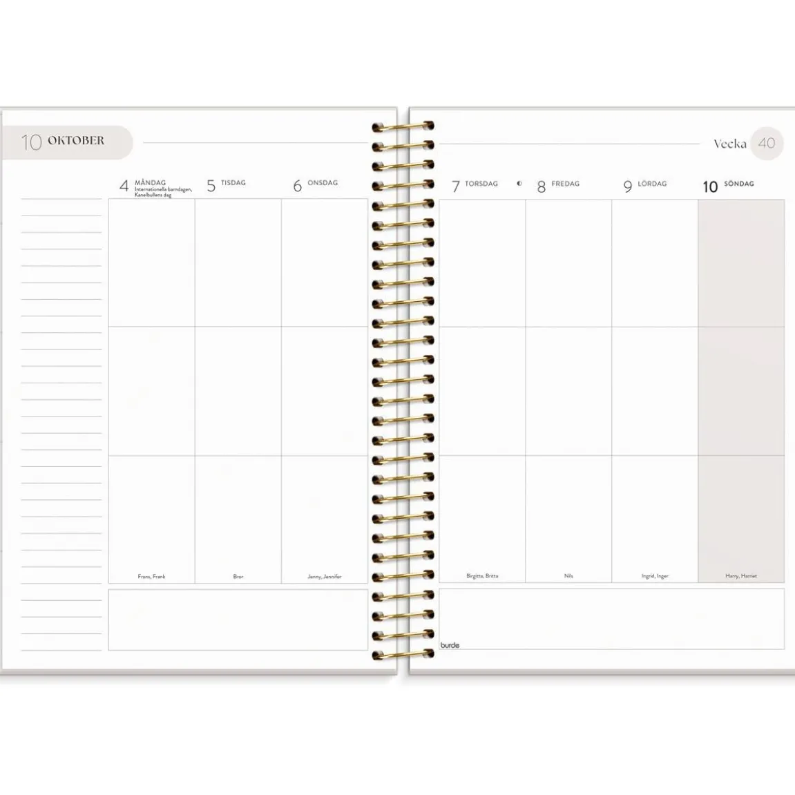 Almanacka Burde 1229 Life Organizer 2027 A5