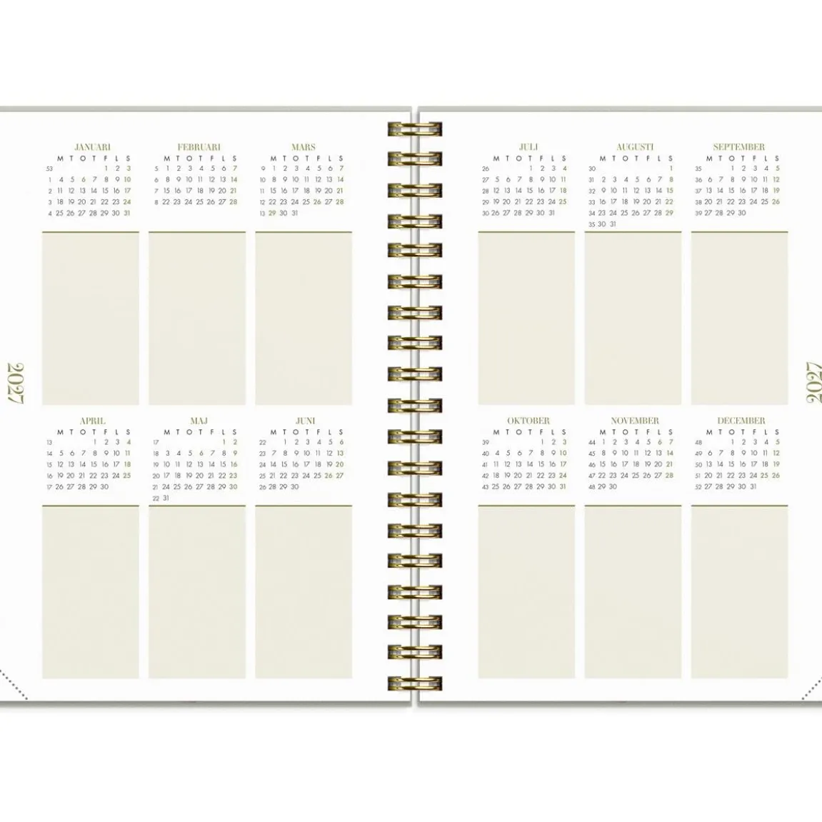 Almanacka Burde 1065 Life Planner Essentials 2027 A6