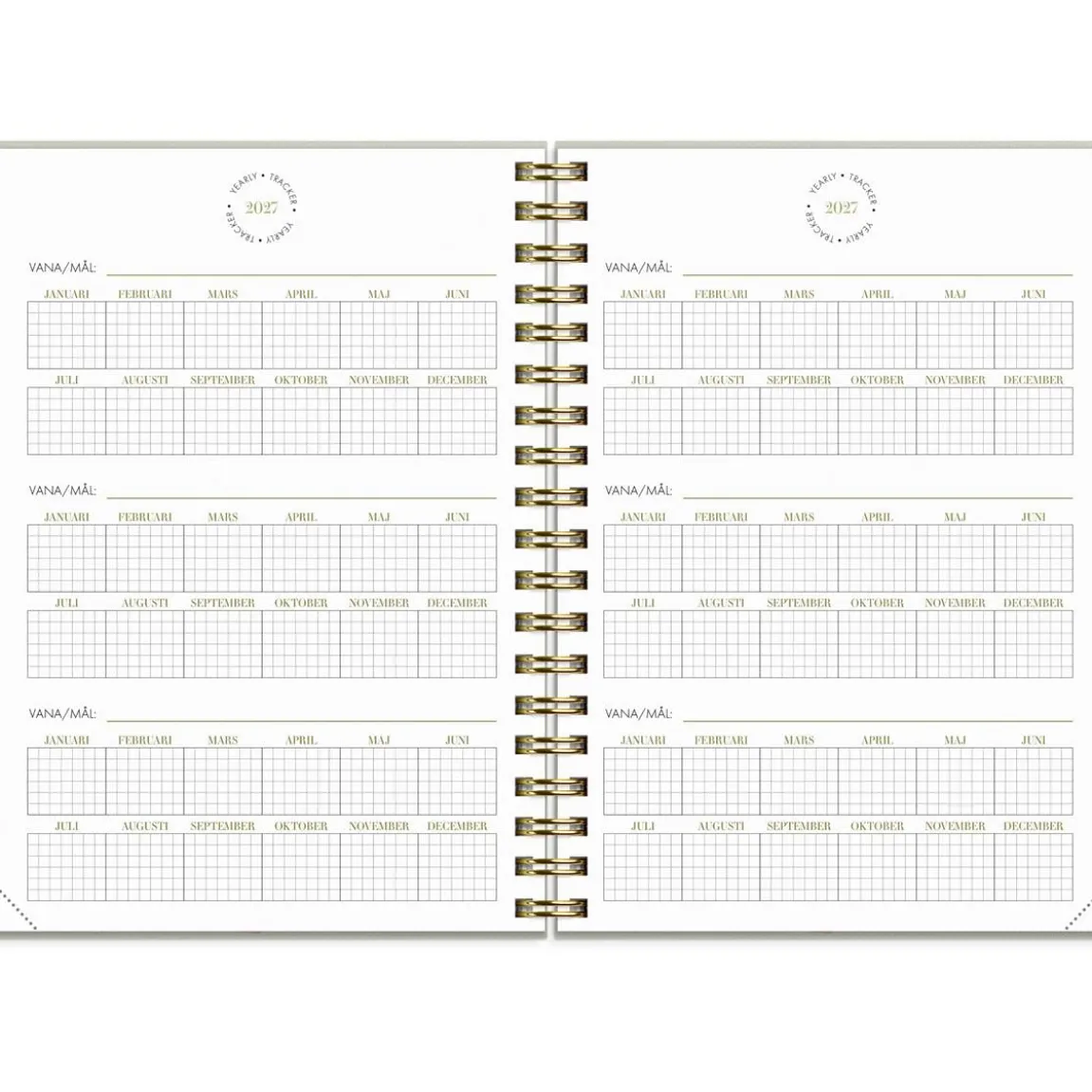 Almanacka Burde 1065 Life Planner Essentials 2027 A6