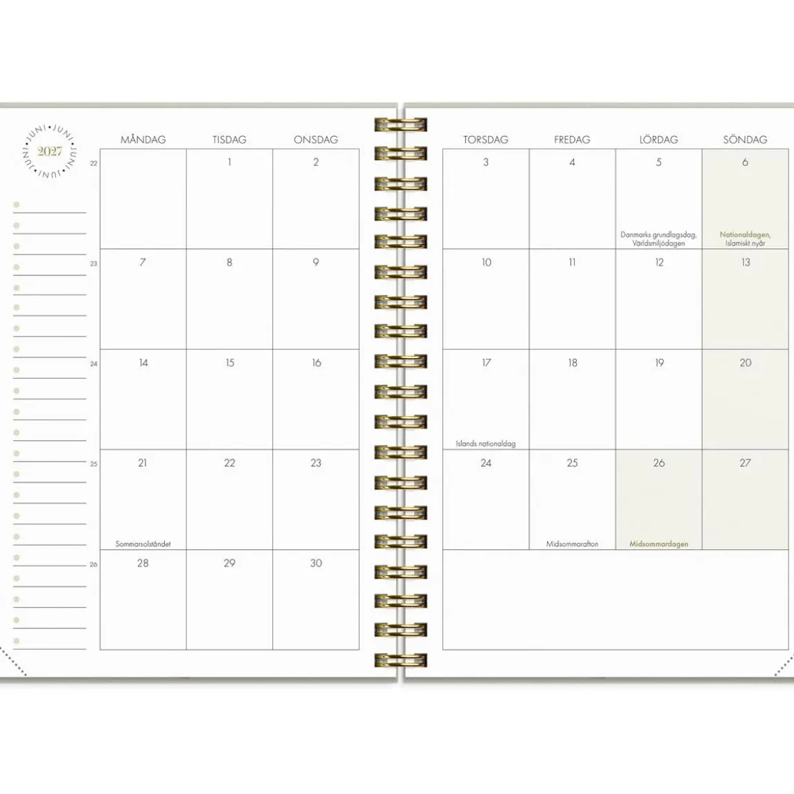 Almanacka Burde 1065 Life Planner Essentials 2027 A6