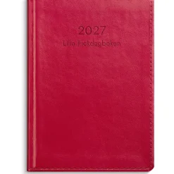 Almanacka Burde 3257 Lilla Fickdagboken Konstläder 2027 Röd