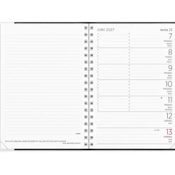Almanacka Burde 1196 Liten Veckokalender Plast 2027 Svart