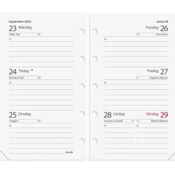 Almanacka Burde 4119 Mini Systemkalender Konstläder Forano 2024 Grön