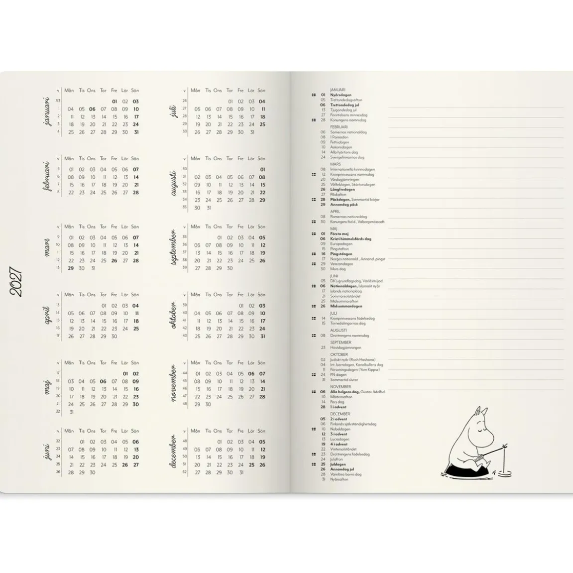 Almanacka Burde 1289 Mumin 2027 A5
