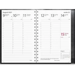 Almanacka Burde 3396 Prestige De Luxe Skinn 2027 Svart