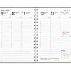 Almanacka Burde 3357 Prestige Konstläder 2027 Cognac