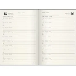 Almanacka Burde 1134 10-årsdagbok Linnetextil Mörkgrå