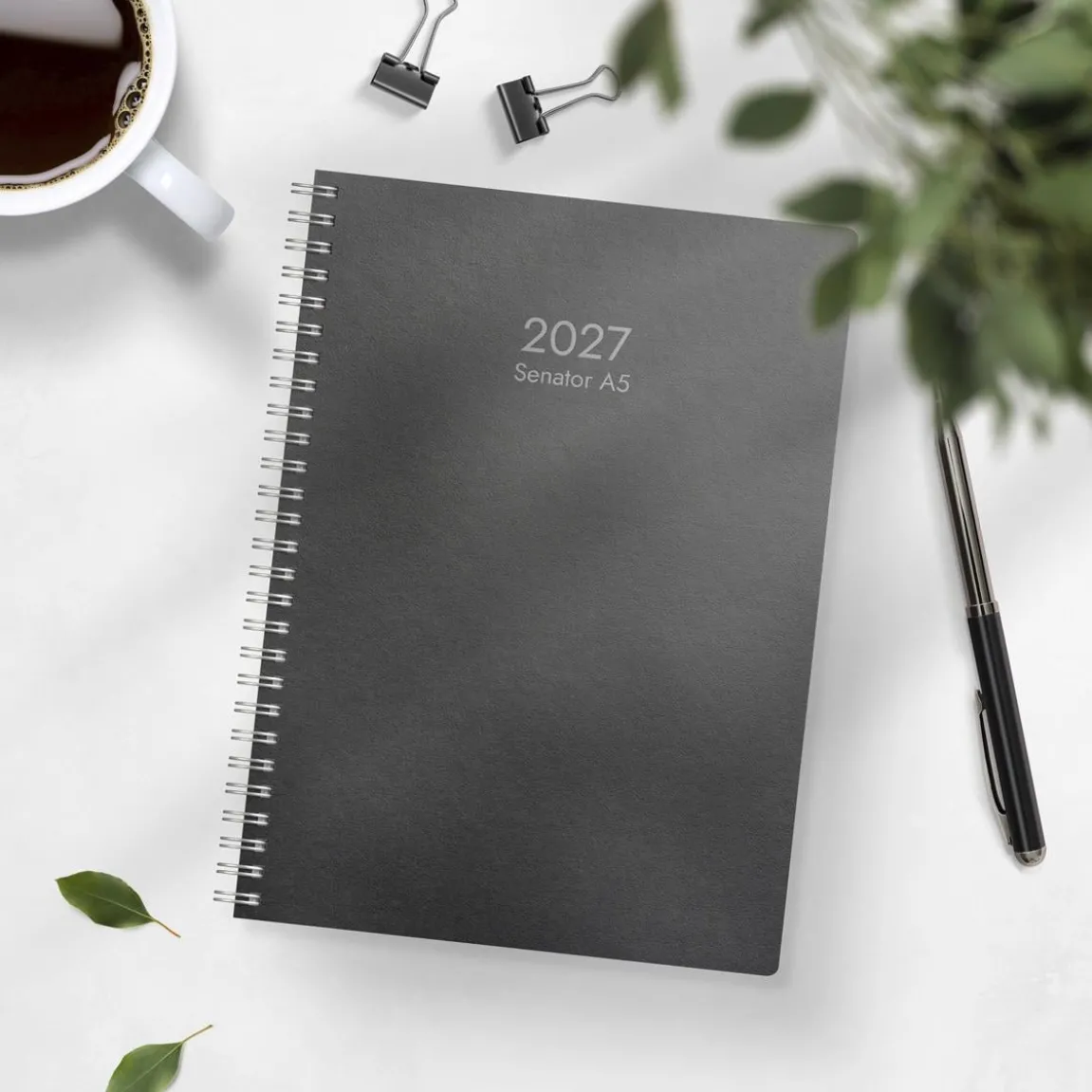 Almanacka Burde 5160 Senator ECO Line 2027 Svart A5
