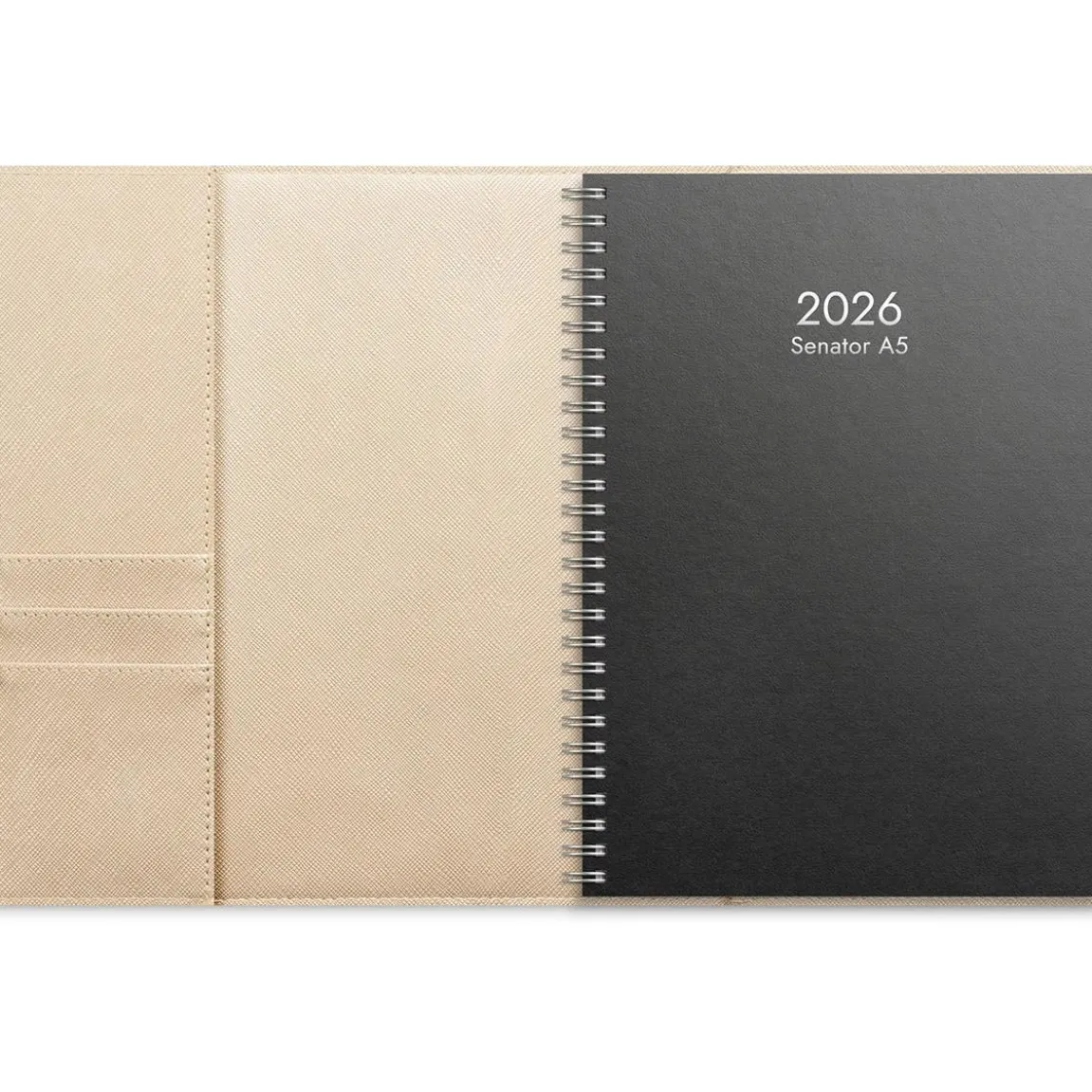 Almanacka Burde 5761 Senator Konstläder Amelia 2027 Beige A5
