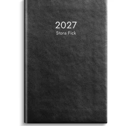 Almanacka Burde 1146 Stora Fick Konstläder 2027 Svart