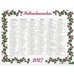 Almanacka Burde 5010 Stora Hallonalmanackan 2027