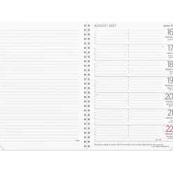 Almanacka Burde 5709 Stor Veckokalender Amelia 2027 Beige A5