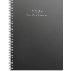 Almanacka Burde 5108 Stor Veckokalender ECO Line 2027 Svart