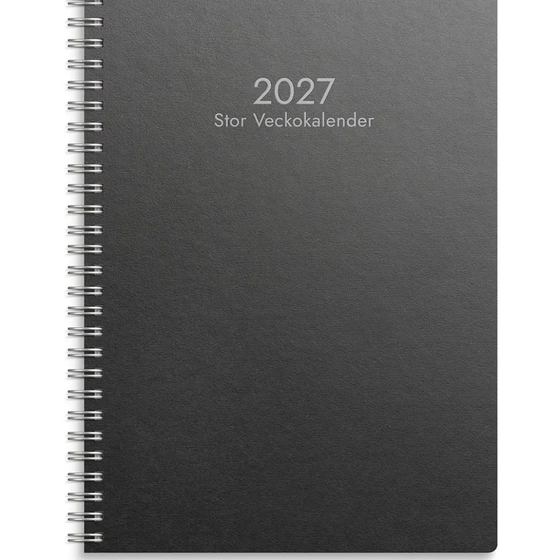 Almanacka Burde 5108 Stor Veckokalender ECO Line 2027 Svart
