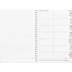 Almanacka Burde 5809 Stor Veckokalender 2027 Svart A5