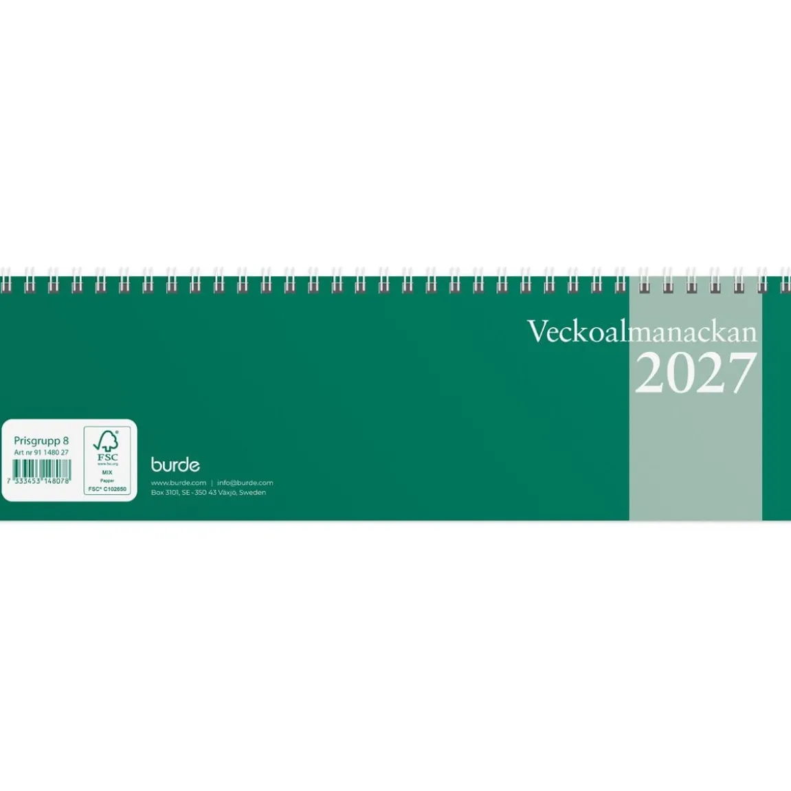 Almanacka Burde 1480 Veckoalmanackan 2027