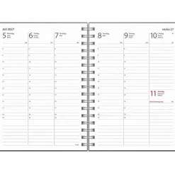 Almanacka Burde 5180 Weekly ECO Line 2027 Svart A6