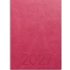 Almanacka Burde 1179 Weekly Konstläder Inbunden 2027 Rosa A5