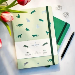 Anteckningsbok Burde Deluxe Linjerad Grön A5