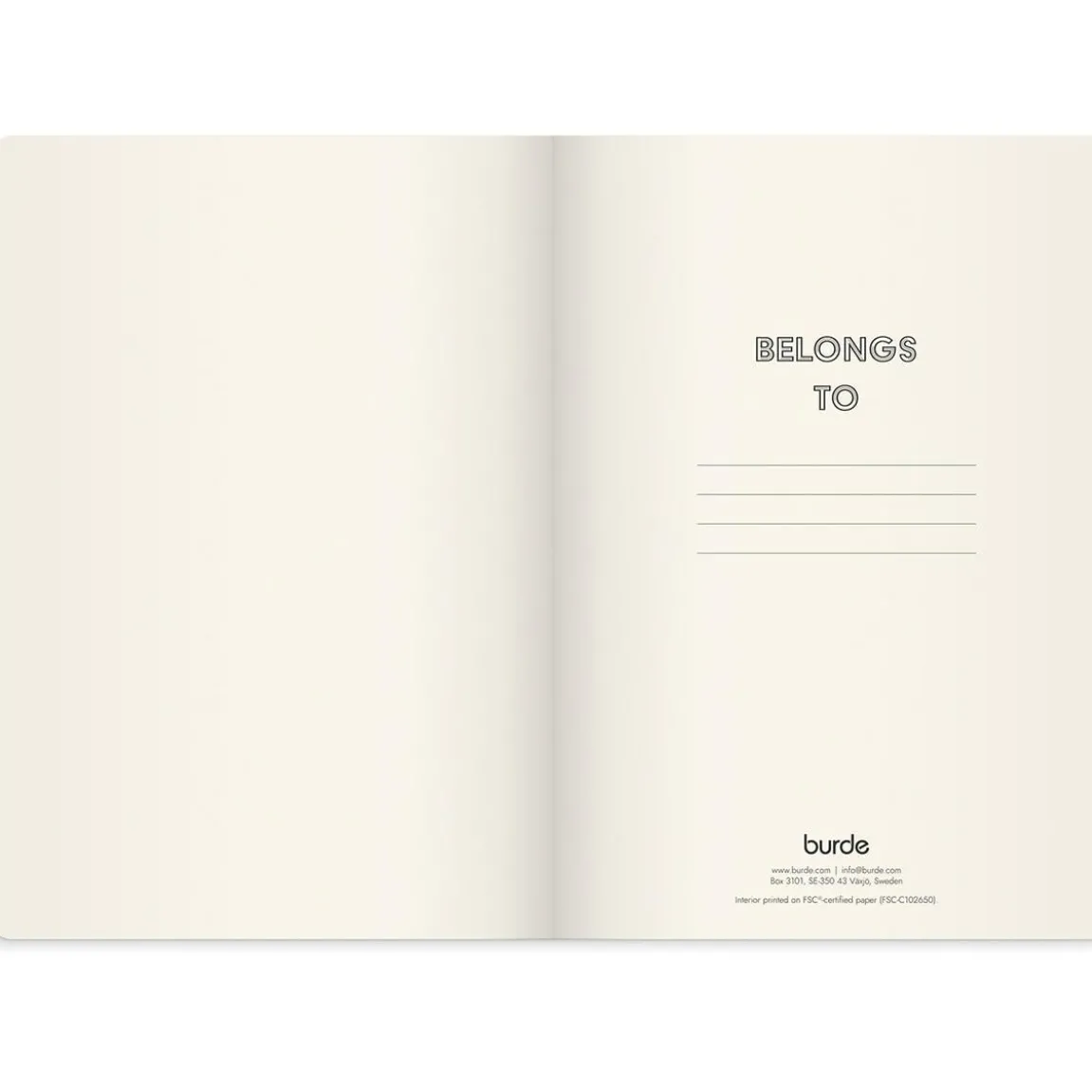 Anteckningsbok Burde Deluxe Smooth Beige A5