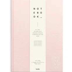 Anteckningsbok Burde Linnetextil Linjerad Rosa A4