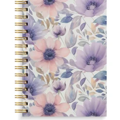 Anteckningsbok Burde Spiral Flower Linjerad Lila A5