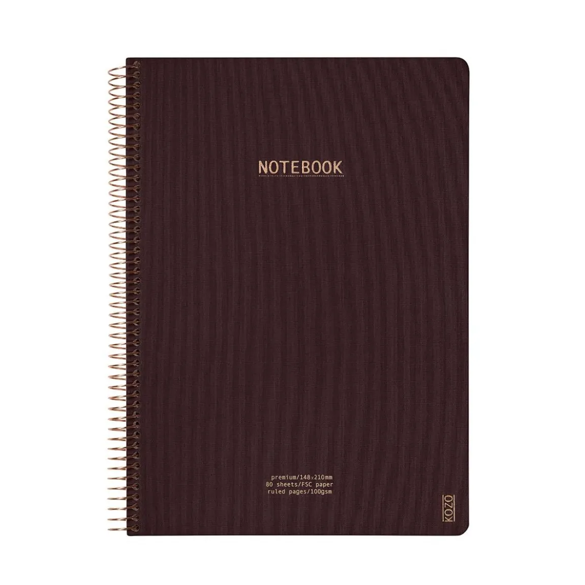 Anteckningsbok Kozo Premium Linjerad Coffee A4