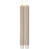 Antikljus LED Star Trading Flamme Stripe Beige
