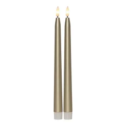 Antikljus Star Trading LED Flamme Metal Guld 28,5cm