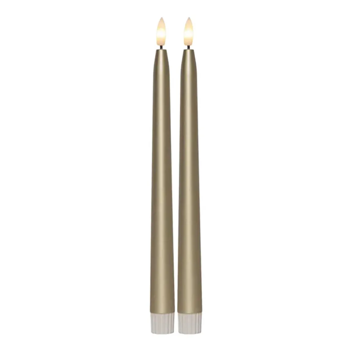 Antikljus Star Trading LED Flamme Metal Guld 28,5cm