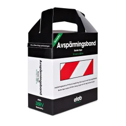 Avspärrningsband Etab 75mm x 500m Röd/Vit