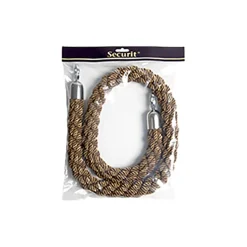 Avspärrningsrep Securit Flätat Brons/Rostfri 150cm