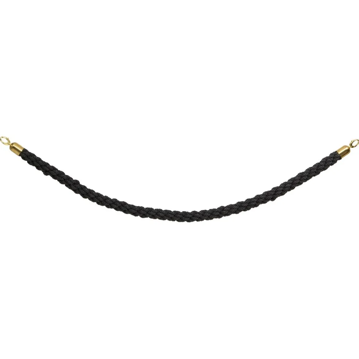 Avspärrningsrep Securit Flätat Svart/Guld 150cm