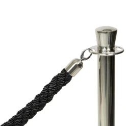 Avspärrningsrep Securit Flätat Svart/Rostfri 150cm