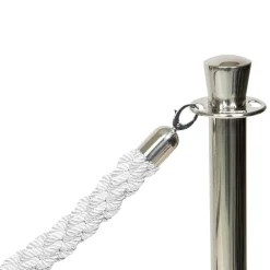 Avspärrningsrep Securit Flätat Vit/Rostfri 150cm
