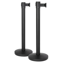 Avspärrningsstolpe Securit Ink Indragbar Rem Svart 200cm