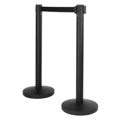 Avspärrningsstolpe Securit Ink Indragbar Rem Svart 200cm