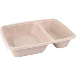 Bagasseform 2-fack Rektangulär 550/250ml
