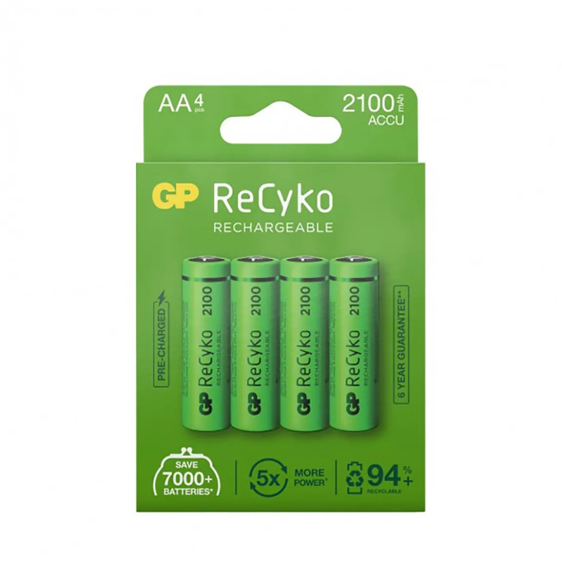 Batteri GP Recyko laddningsbart AA 2100mAh