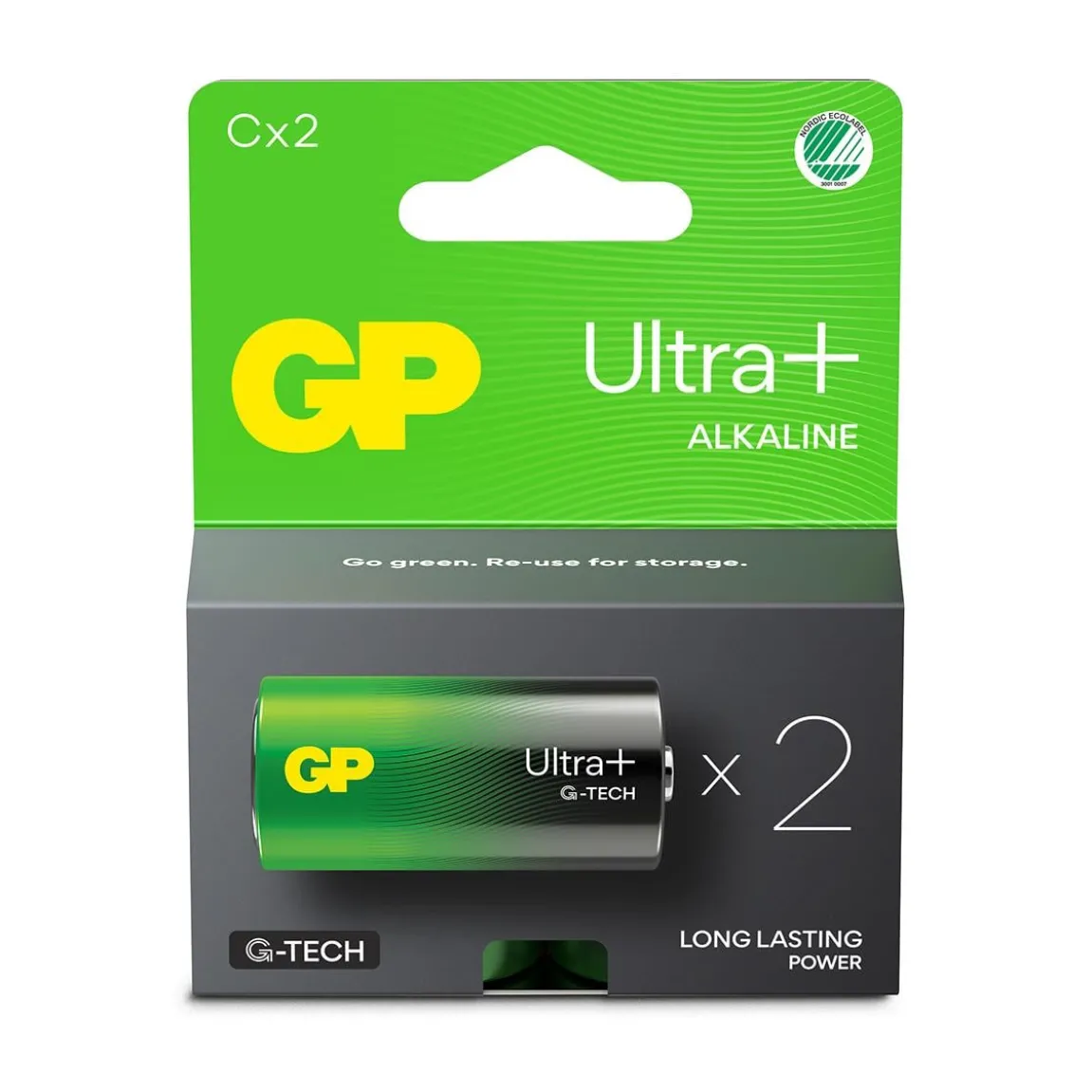Batteri GP Ultra + G-Tech Alkaline LR14/C