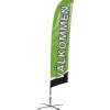 Beachflagga VÄLKOMMEN 50x230